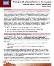 View details: Training Health Extension Workers in the Integrated Pharmaceutical Logistics System (IPLS) View details: Training Health Extension Workers in the Integrated Pharmaceutical Logistics System (IPLS)